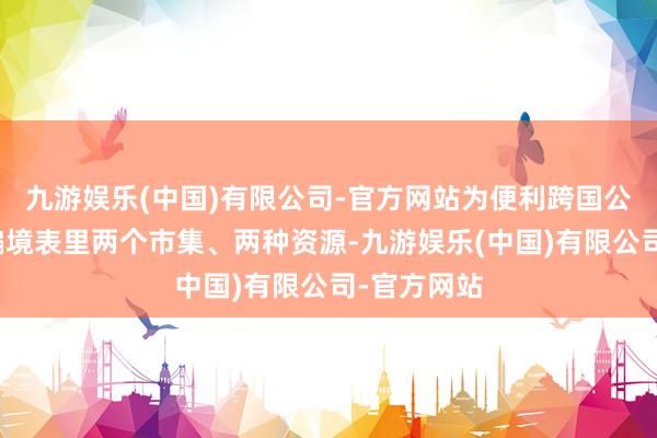 九游娱乐(中国)有限公司-官方网站为便利跨国公司集团欺骗境表里两个市集、两种资源-九游娱乐(中国)有限公司-官方网站