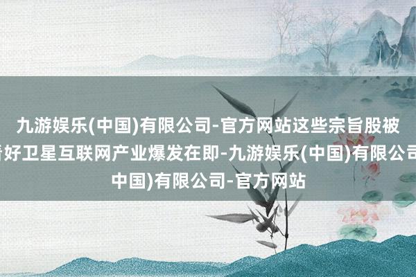 九游娱乐(中国)有限公司-官方网站这些宗旨股被机构永恒看好卫星互联网产业爆发在即-九游娱乐(中国)有限公司-官方网站