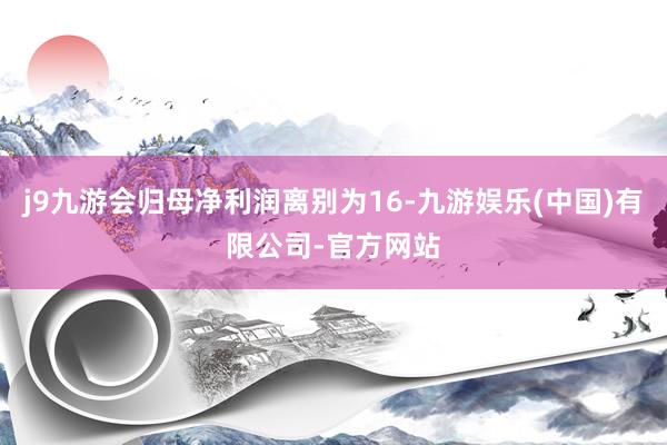 j9九游会归母净利润离别为16-九游娱乐(中国)有限公司-官方网站