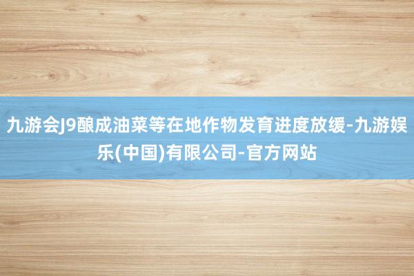 九游会J9酿成油菜等在地作物发育进度放缓-九游娱乐(中国)有限公司-官方网站