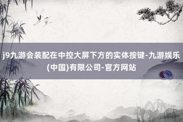 j9九游会装配在中控大屏下方的实体按键-九游娱乐(中国)有限公司-官方网站