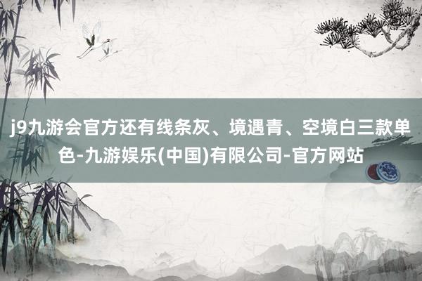 j9九游会官方还有线条灰、境遇青、空境白三款单色-九游娱乐(中国)有限公司-官方网站