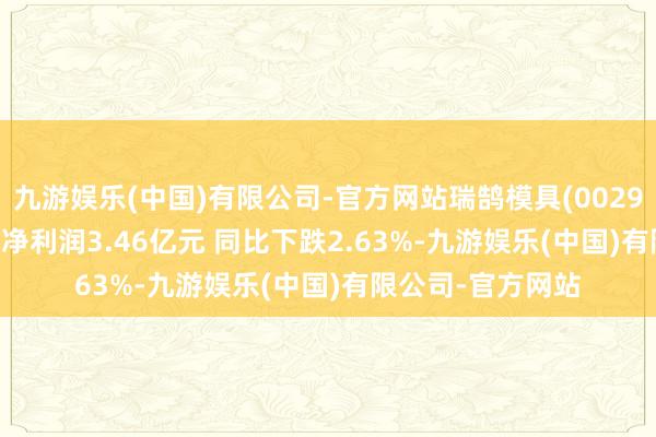 九游娱乐(中国)有限公司-官方网站瑞鹄模具(002997.SZ)：前三季净利润3.46亿元 同比下跌2.63%-九游娱乐(中国)有限公司-官方网站